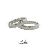 Silber 925 rhodinierte Partnerringe – Freundschaftsringe Set für Paare – Damen- & Herrenring | S-258/4